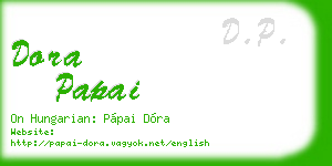 dora papai business card